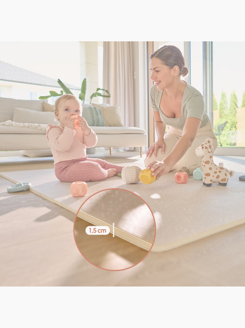 Tappeto Puzzle Neonati LIONELO Yoka - 173x116 cm - Spessore 1.5 cm - Antiscivolo Beige - Kiabi