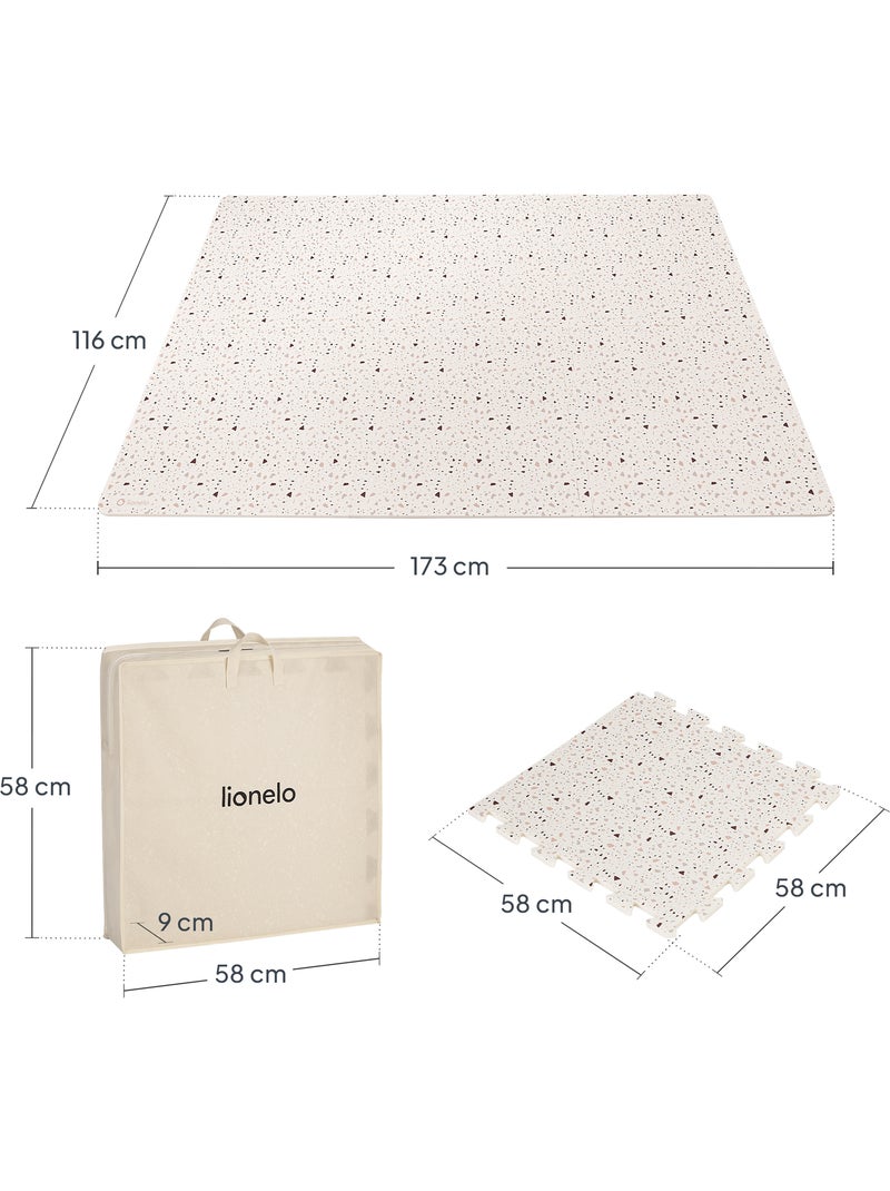 Tappeto Puzzle Neonati LIONELO Yoka - 173x116 cm - Spessore 1.5 cm - Antiscivolo Beige - Kiabi