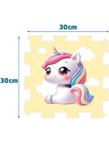 Tappeto puzzle unicorno bambino 8 pezzi gomma eva c'baby