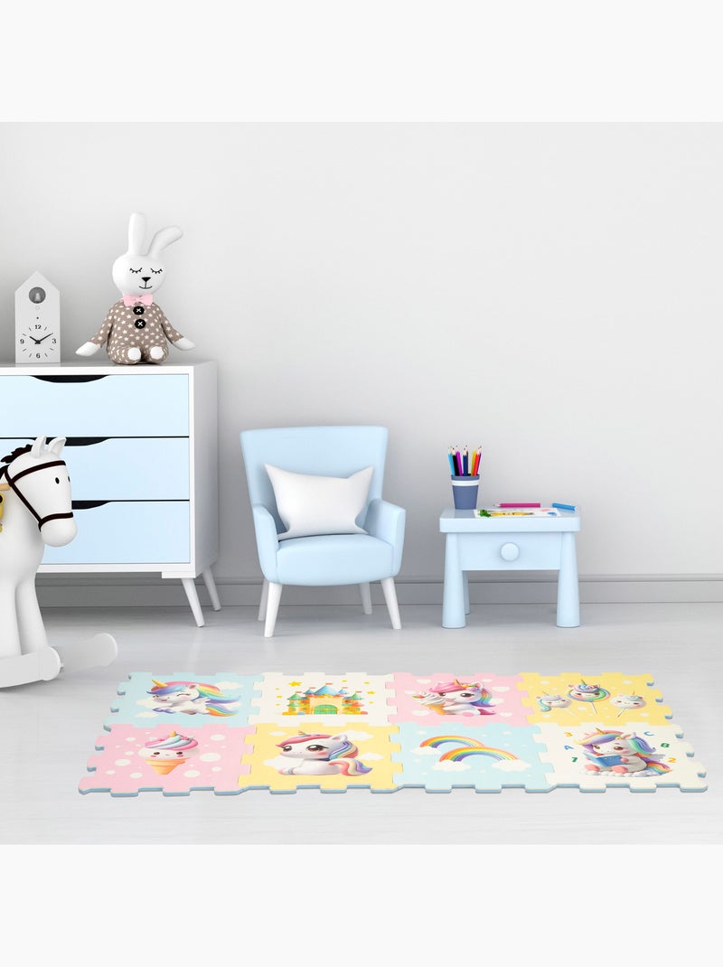 Tappeto puzzle unicorno bambino 8 pezzi gomma eva c'baby N/D - Kiabi