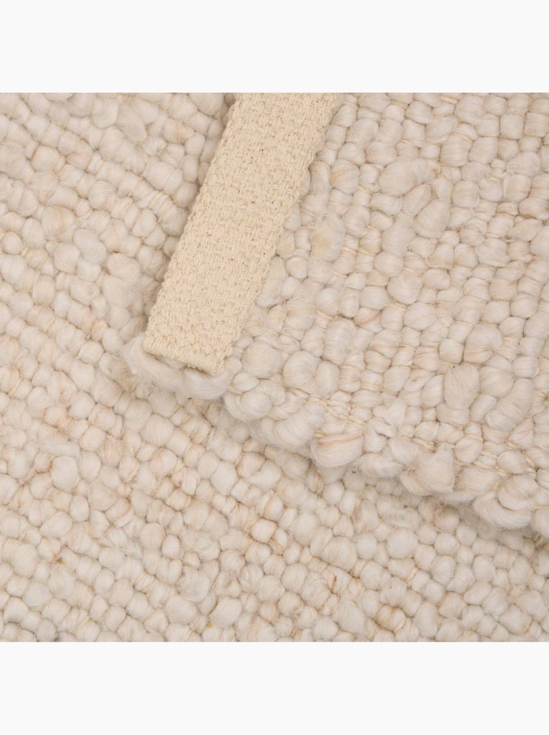 Tappeto rettangolare effetto lana Beige - Kiabi