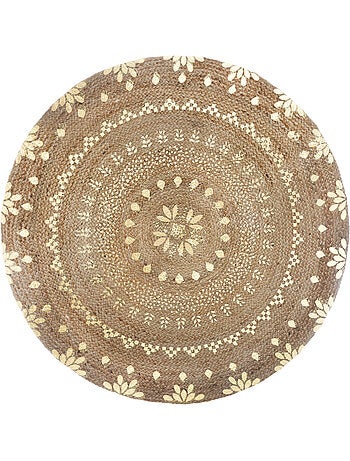 Tappeto shine in iuta dorata d115cm
