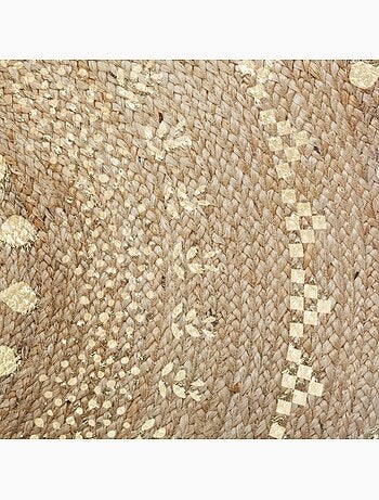 Tappeto shine in iuta dorata d115cm