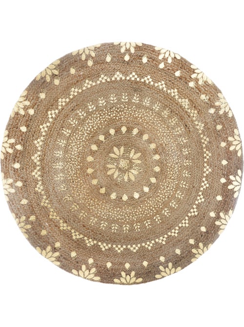Tappeto shine in iuta dorata d115cm - Kiabi Tappeto shine in iuta dorata d115cm - Kiabi