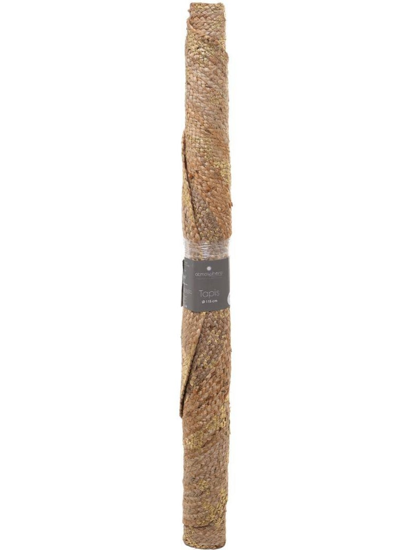 Tappeto shine in iuta dorata d115cm Dorato - Kiabi
