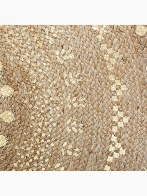 Tappeto shine in iuta dorata d115cm - Kiabi Tappeto shine in iuta dorata d115cm - Kiabi
