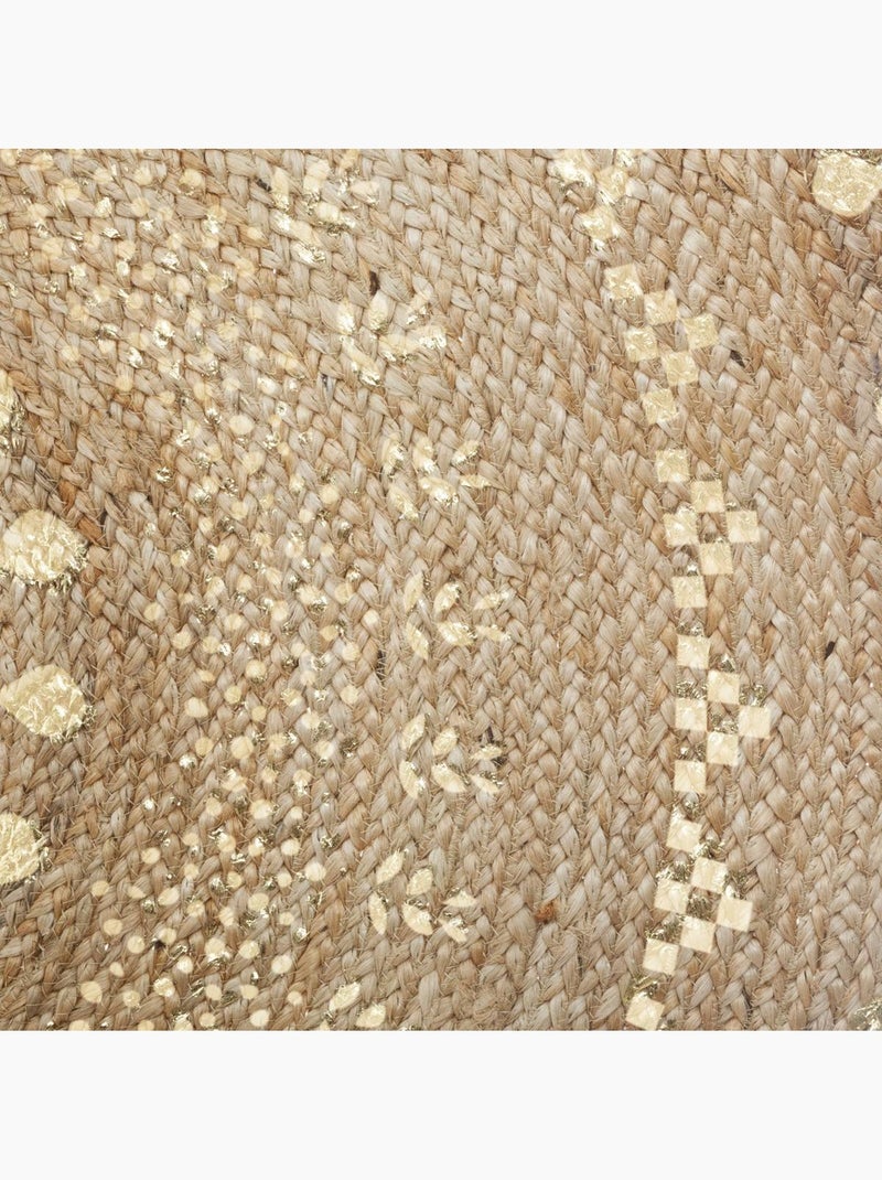 Tappeto shine in iuta dorata d115cm Dorato - Kiabi