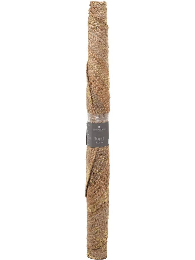 Tappeto shine in iuta dorata d115cm Dorato - Kiabi