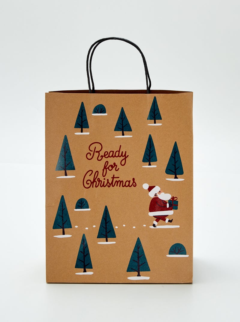 Tasche cadeau 'Natale ' MARRONE - Kiabi