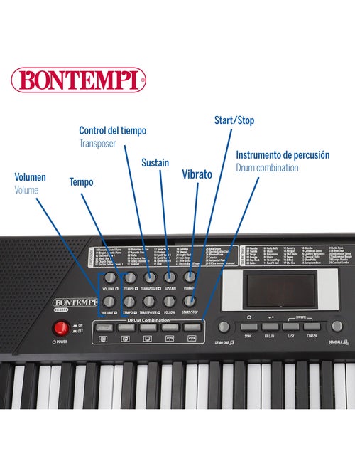Tastiera digitale con tastiera 61 tasti bontempi - Kiabi