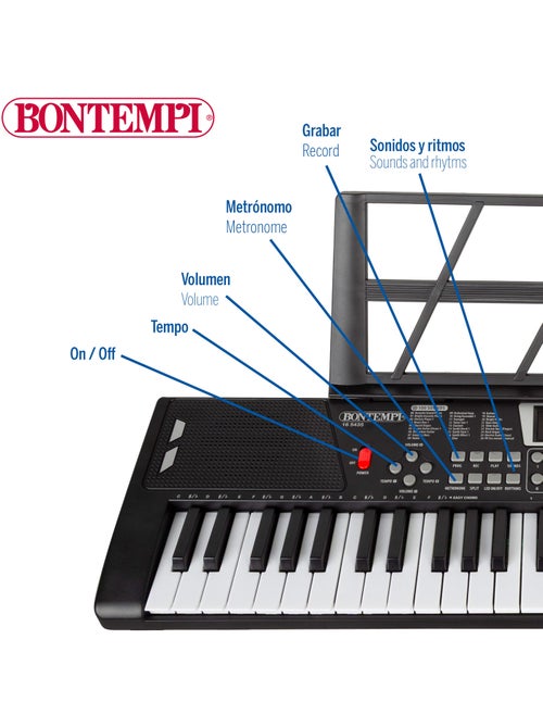 Tastiera digitale con tastiera e gambe 54 tasti bontempi - Kiabi