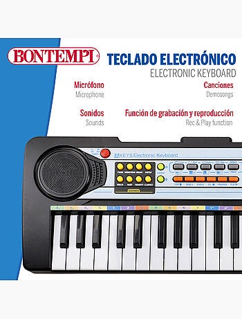 Tastiera elettronica per pianoforte con microfono 37 tasti per bambini bontempi