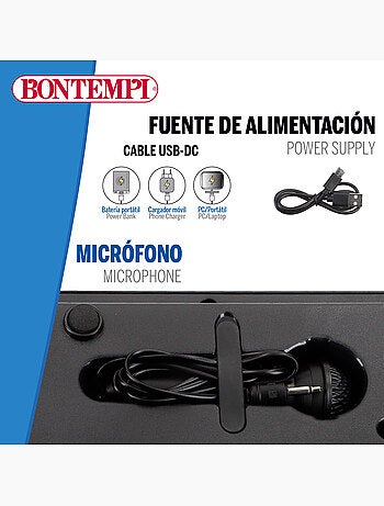 Tastiera elettronica per pianoforte con microfono 37 tasti per bambini bontempi