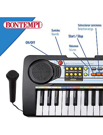 Tastiera elettronica per pianoforte con microfono 37 tasti per bambini bontempi