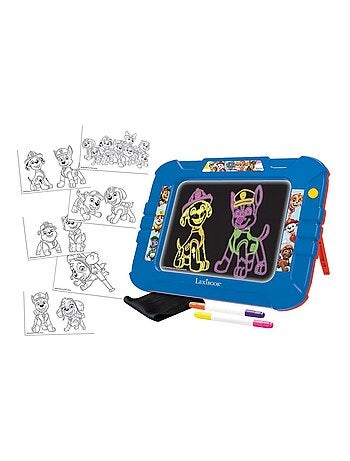 Tavola da disegno luminosa al neon di Paw Patrol con penne e modelli