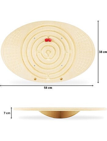 Tavola equilibrio in legno labirinto palline bambini adulti coordinazione
