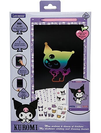 Tavoletta da scrittura e-ink Kuromi 11’’ multicolore con stencil
