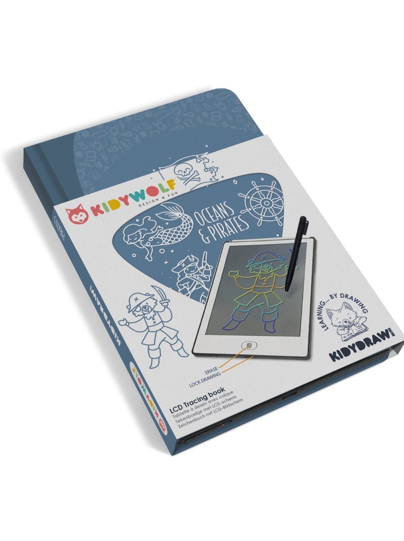 Tavoletta lcd da disegno per bambini kidydraw mini | Kidywolf Blu marino - Kiabi