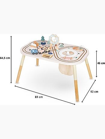 Tavolino attività educativo in legno 10 in 1 con animali – giochi sensoriali per bambini 3+