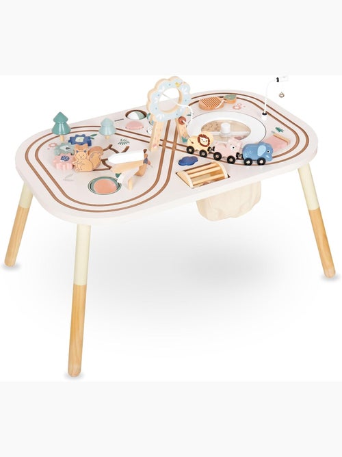 Tavolino attività educativo in legno 10 in 1 con animali – giochi sensoriali per bambini 3+ - Kiabi