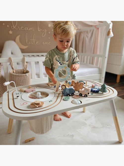 Tavolino attività educativo in legno 10 in 1 con animali – giochi sensoriali per bambini 3+ - Kiabi