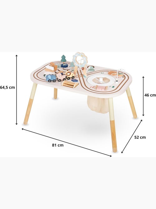 Tavolino attività educativo in legno 10 in 1 con animali – giochi sensoriali per bambini 3+ - Kiabi