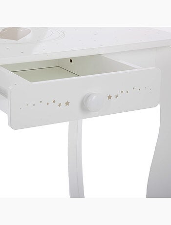Tavolino e sgabello per bambini demoiselle bianco l71,5 cm