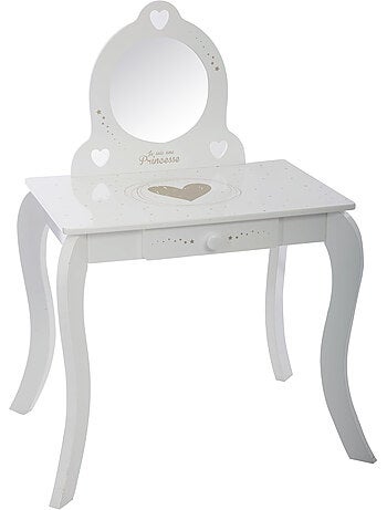 Tavolino e sgabello per bambini demoiselle bianco l71,5 cm