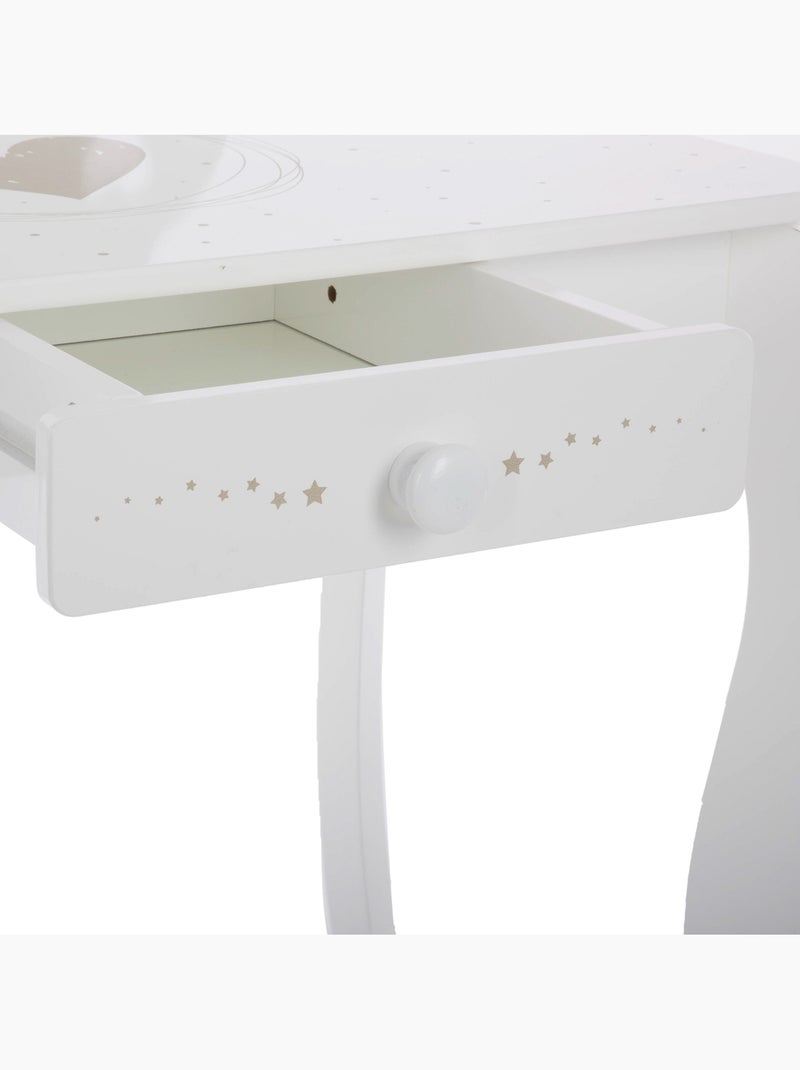 Tavolino e sgabello per bambini demoiselle bianco l71,5 cm Multicolore - Kiabi