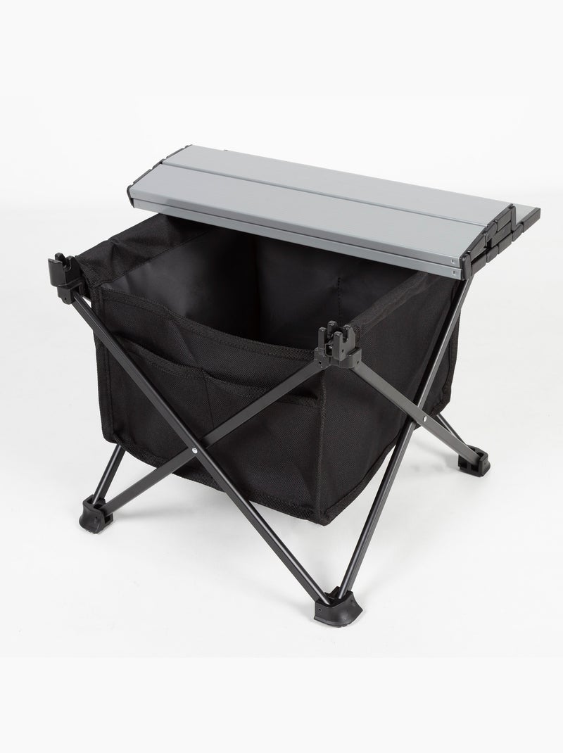 Tavolino pieghevole da campeggio con borsa portaoggetti e tasca aktive Grigio - Kiabi