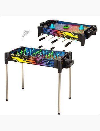 Tavolo air hockey 2 in 1 e calcio balilla al neon cb games