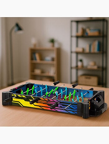 Tavolo air hockey 2 in 1 e calcio balilla al neon cb games
