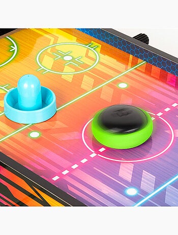 Tavolo air hockey 2 in 1 e calcio balilla al neon cb games