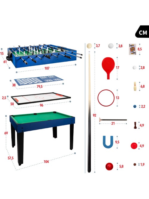 Tavolo da biliardo multi-gioco 12 in 1 cb games - Kiabi