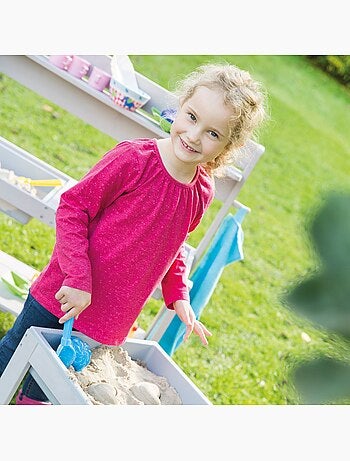 Tavolo da gioco Outdoor+ “Tiny” - Resistente alle intemperie - Tavolo per acqua e sabbia - Grigio