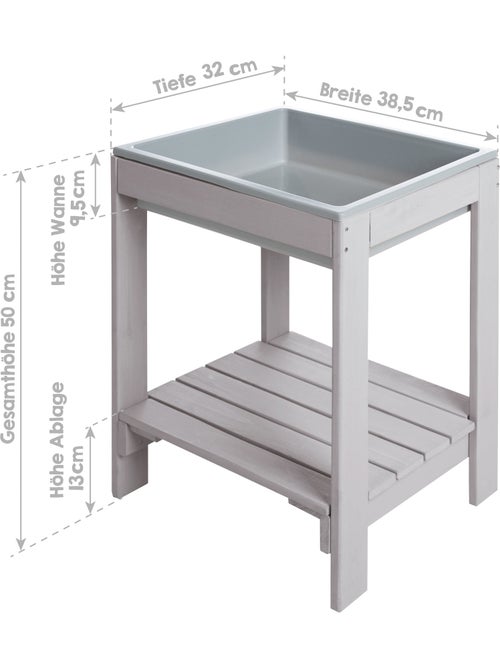 Tavolo da gioco Outdoor+ “Tiny” - Resistente alle intemperie - Tavolo per acqua e sabbia - Grigio - Kiabi Tavolo da gioco Outdoor+ “Tiny” - Resistente alle intemperie - Tavolo per acqua e sabbia - Grigio - Kiabi