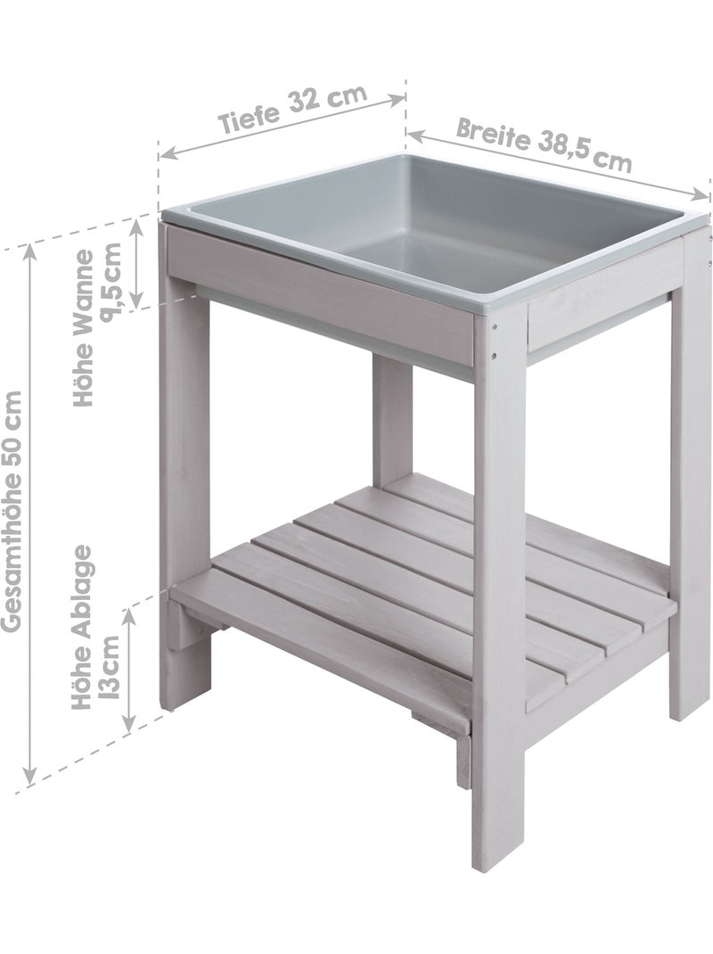 Tavolo da gioco Outdoor+ “Tiny” - Resistente alle intemperie - Tavolo per acqua e sabbia - Grigio Grigio - Kiabi