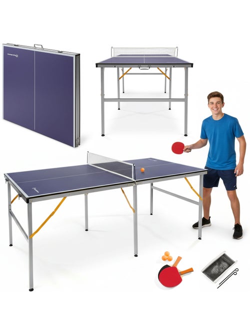 Tavolo da ping pong pieghevole e portatile hypermotion 180 x 92 cm per interni - Kiabi Tavolo da ping pong pieghevole e portatile hypermotion 180 x 92 cm per interni - Kiabi