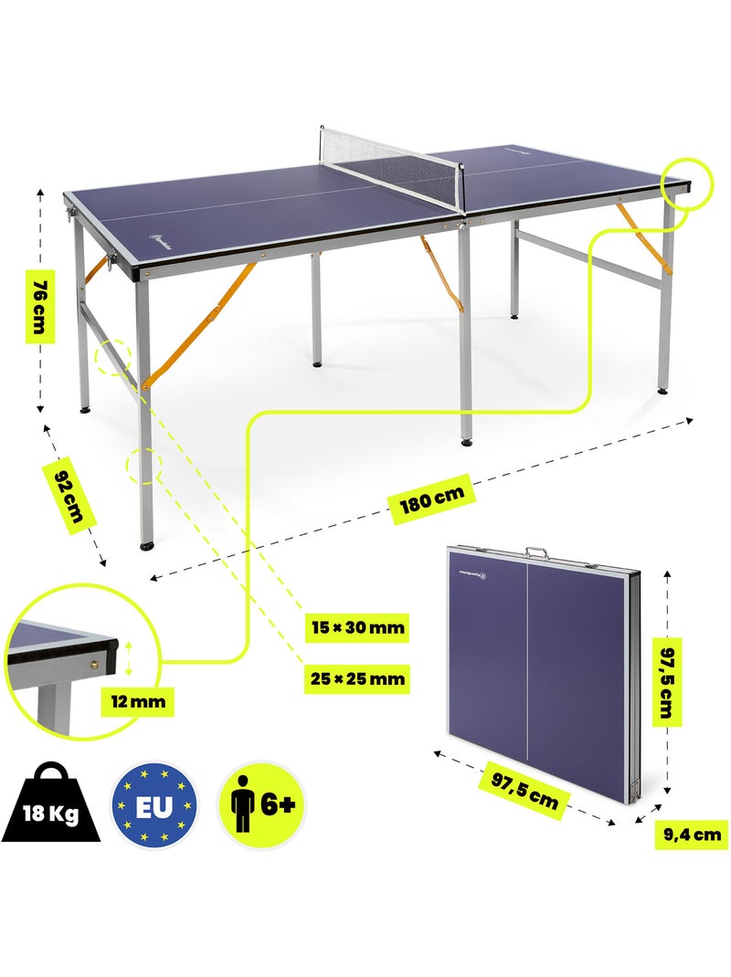 Tavolo da ping pong pieghevole e portatile hypermotion 180 x 92 cm per interni N/D - Kiabi