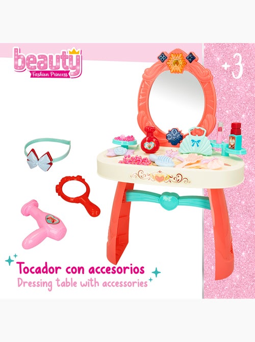 Tavolo da toeletta per bambini con accessori, luci e suoni beauty fashion princess - Kiabi