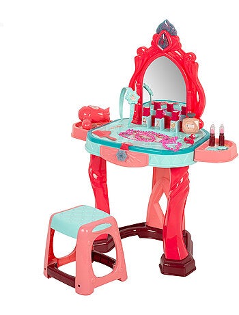 Tavolo da toeletta per bambini con luce e suono e sgabello beauty