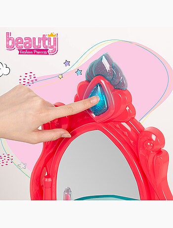 Tavolo da toeletta per bambini con luce e suono e sgabello beauty