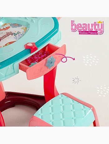 Tavolo da toeletta per bambini con luce e suono e sgabello beauty