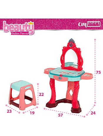 Tavolo da toeletta per bambini con luce e suono e sgabello beauty