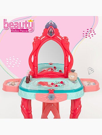 Tavolo da toeletta per bambini con luce e suono e sgabello beauty