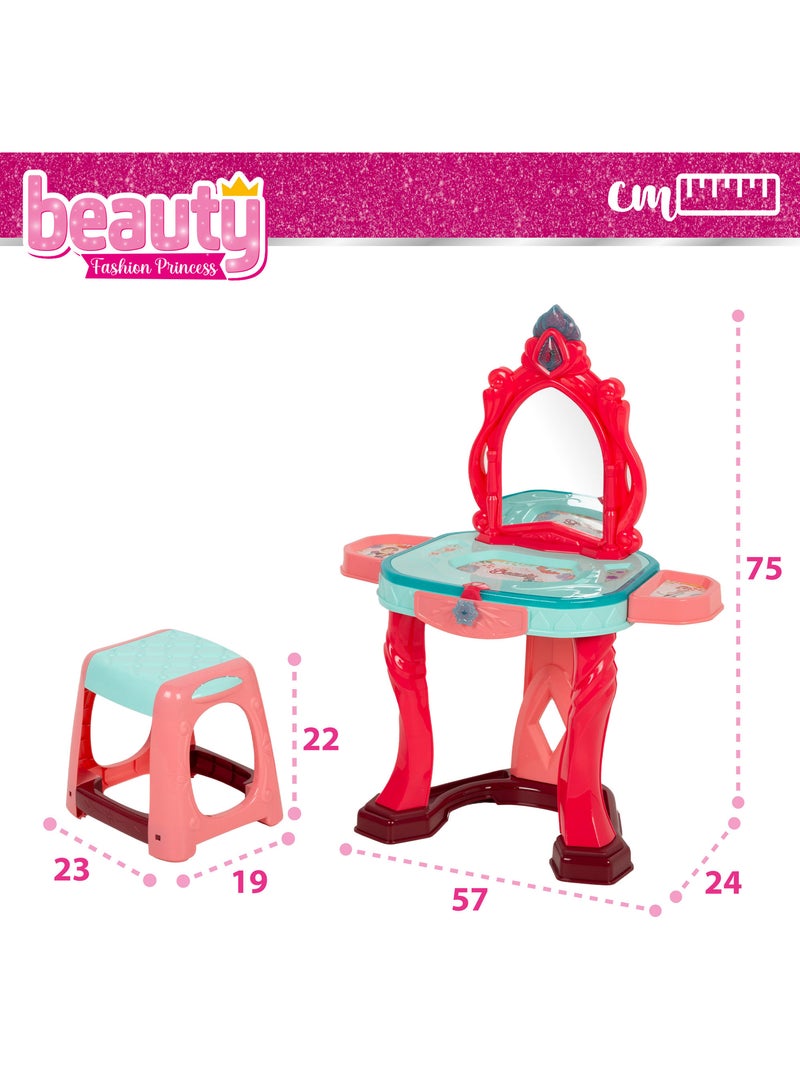 Tavolo da toeletta per bambini con luce e suono e sgabello beauty N/D - Kiabi
