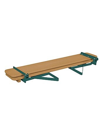 Tavolo e 2 panche con schienale per bambini – set pieghevole in legno massello FSC "Roba Outdoor