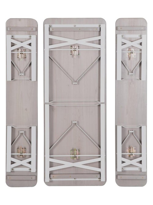 Tavolo e 2 panche per bambini – set pieghevole in legno massello FSC "Roba Outdoor" - Kiabi