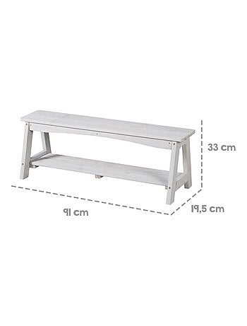 Tavolo e panche da giardino per bambini con parasole e 2 cuscini "Roba Outdoor+
