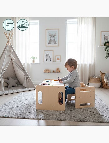 Tavolo e sedia montessori 6 in 1 per bambini dai 3 anni